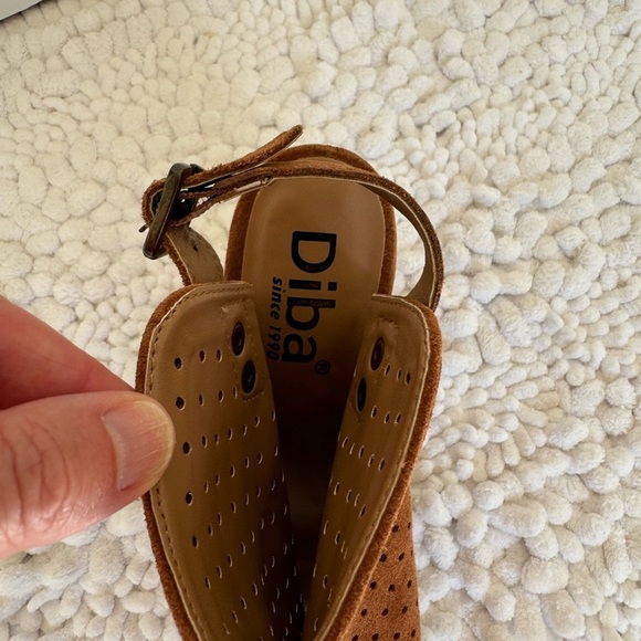 DIBA Lili perforated booties size 7 brown suede heels open toe STITCHFIX - Picture 8 of 8